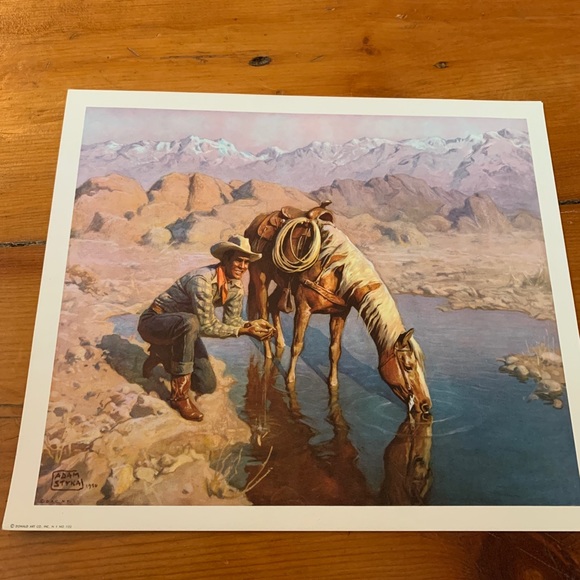 Set of 3 Vintage Cowboy Prints - Vintage Western - Picture 9 of 13